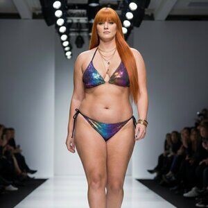 Size Large Guess Bikini Rainbow sequin